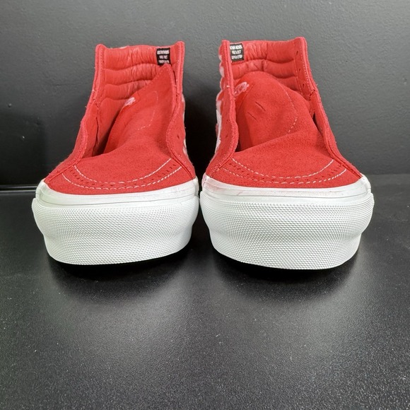 Vans x Concepts OG Sk8-Hi Red Mohair Flame Scarlet Checkerboard Men 8.5 Women 10 - Picture 3 of 15